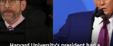 Harvard University's president had a subtle swipe at Trump, and the Class of 2025 stood in applause.
