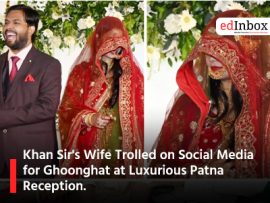 Khan Sir's Wife Trolled on Social Media for Ghoonghat at Luxurious Patna Reception.