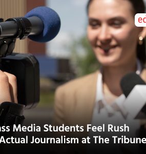 Mass Media Students Feel Rush of Actual Journalism at The Tribune