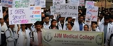 PG students of medicine protest over outstanding stipends