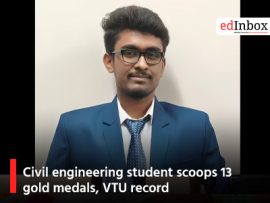 Civil engineering student scoops 13 gold medals, VTU record