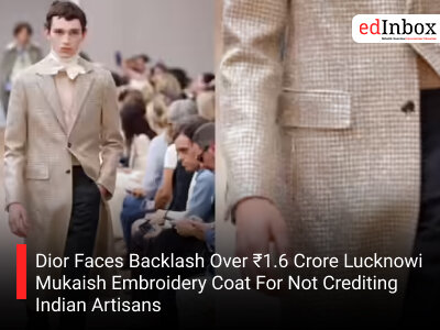 Dior Faces Backlash Over ₹1.6 Crore Lucknowi Mukaish Embroidery Coat For Not Crediting Indian Artisans