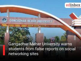 Gangadhar Meher University warns students from false reports on social networking sites