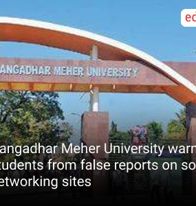 Gangadhar Meher University warns students from false reports on social networking sites