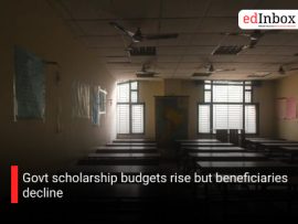 Govt scholarship budgets rise but beneficiaries decline