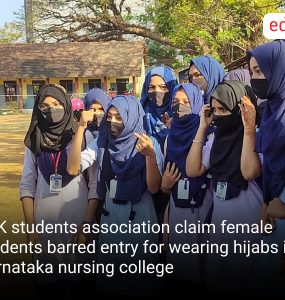J&K students association claim female students barred entry for wearing hijabs in Karnataka nursing college