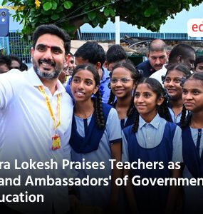 Nara Lokesh Praises Teachers as 'Brand Ambassadors' of Government Education