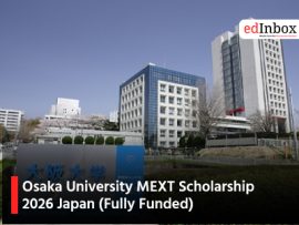Osaka University MEXT Scholarship 2026 Japan (Fully Funded)