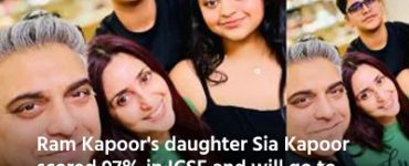 Ram Kapoor's daughter Sia Kapoor scored 97% in ICSE and will go to Columbia: 'I got 47%, how can my daughter be in Ivy League?'