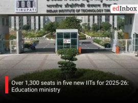Over 1,300 seats in five new IITs for 2025-26: Education ministry