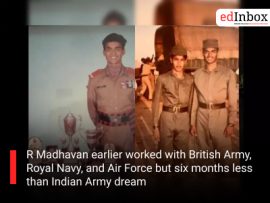 R Madhavan earlier worked with British Army, Royal Navy, and Air Force but six months less than Indian Army dream