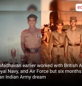 R Madhavan earlier worked with British Army, Royal Navy, and Air Force but six months less than Indian Army dream