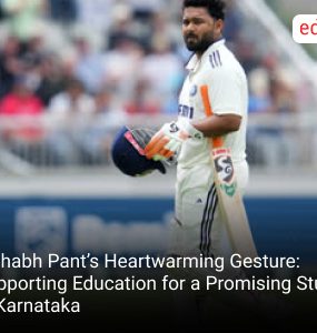 Rishabh Pant’s Heartwarming Gesture: Supporting Education for a Promising Student in Karnataka