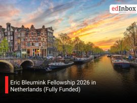 Eric Bleumink Fellowship 2026 in Netherlands (Fully Funded)