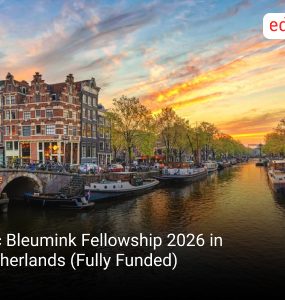 Eric Bleumink Fellowship 2026 in Netherlands (Fully Funded)