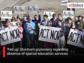 'Fed up' Stormont protesters regarding absence of special education services