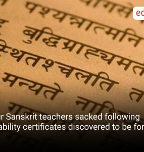 Four Sanskrit teachers sacked following disability certificates discovered to be forged