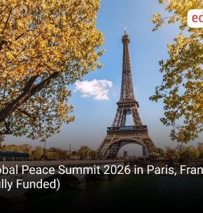 Global Peace Summit 2026 in Paris, France (Fully Funded)