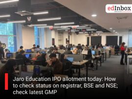 Jaro Education IPO allotment today: How to check status on registrar, BSE and NSE; check latest GMP