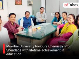 Mumbai University honours Chemistry Prof Shendage with lifetime achievement in education