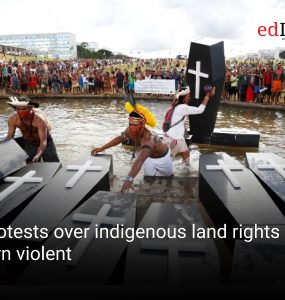 Protests over indigenous land rights turn violent