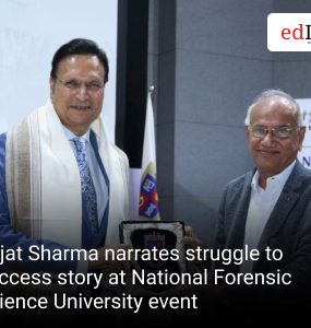 Rajat Sharma narrates struggle to success story at National Forensic Science University event