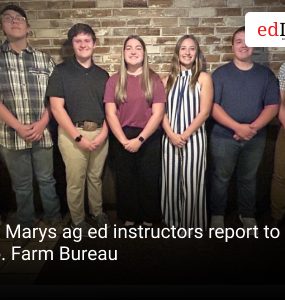 St. Marys ag ed instructors report to Elk Co. Farm Bureau