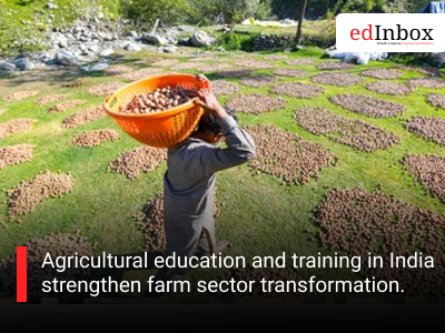 Agricultural education and training in India strengthen farm sector transformation.