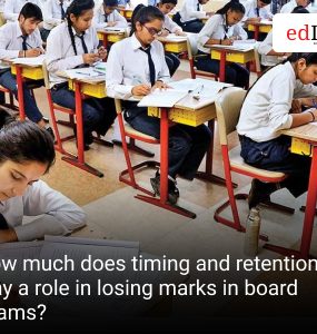 How much does timing and retention play a role in losing marks in board exams?