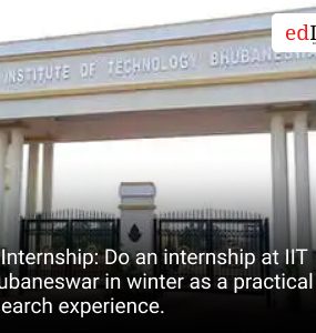 IIT Internship: Do an internship at IIT Bhubaneswar in winter as a practical research experience.