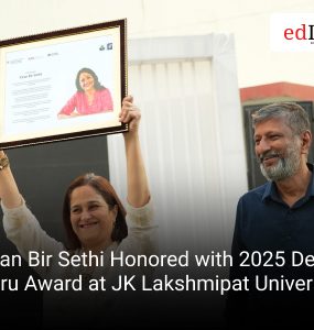 Kiran Bir Sethi Honored with 2025 Design Guru Award at JK Lakshmipat University