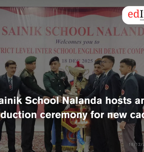 Sainik School Nalanda hosts an induction ceremony for new cadets
