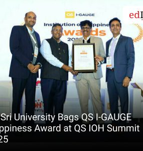 Sri Sri University Bags QS I-GAUGE Happiness Award at QS IOH Summit 2025