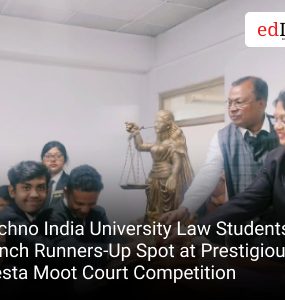 Techno India University Law Students Clinch Runners-Up Spot at Prestigious Lex Fiesta Moot Court Competition
