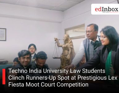 Techno India University Law Students Clinch Runners-Up Spot at Prestigious Lex Fiesta Moot Court Competition