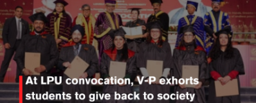At LPU convocation, V-P exhorts students to give back to society