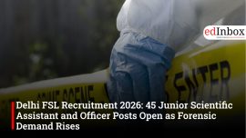 Delhi FSL Recruitment 2026: 45 Junior Scientific Assistant and Officer Posts Open as Forensic Demand Rises