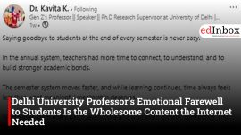 Delhi University Professor’s Emotional Farewell to Students Is the Wholesome Content the Internet Needed