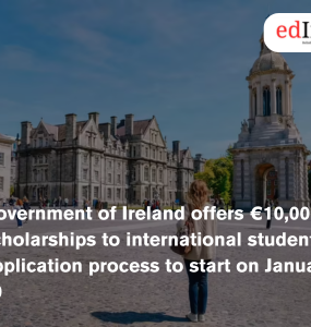 Government of Ireland offers €10,000 scholarships to international students, application process to start on January 29