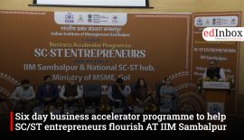 Six day business accelerator programme to help SC/ST entrepreneurs flourish AT IIM Sambalpur