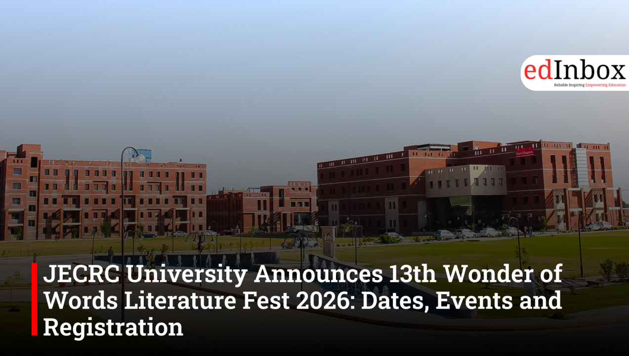 JECRC University Announces 13th Wonder of Words Literature Fest 2026: Dates, Events and Registration