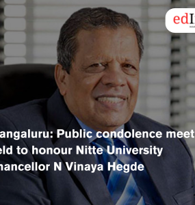 Mangaluru: Public condolence meeting held to honour Nitte University Chancellor N Vinaya Hegde