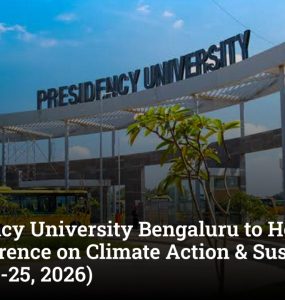 Presidency University Bengaluru to Host Global IP Conference on Climate Action & Sustainability (April 24-25, 2026)