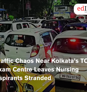 Traffic Chaos Near Kolkata’s TCS Exam Centre Leaves Nursing Aspirants Stranded
