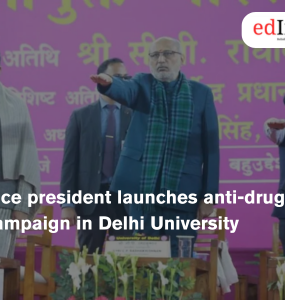 Vice president launches anti-drug campaign in Delhi University