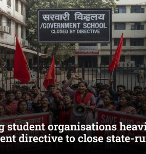 Left-wing student organisations heavily criticised government directive to close state-run schools.