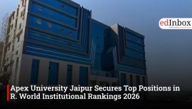 Apex University Jaipur Secures Top Positions in R. World Institutional Rankings 2026