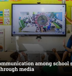 Design communication among school students shaping through media