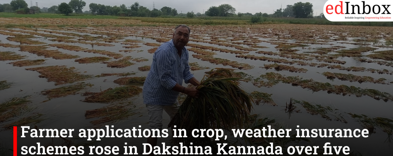 Farmer applications in crop, weather insurance schemes rose in Dakshina Kannada over five years: Agriculture Ministry
