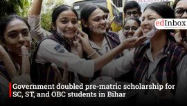 Government doubled pre-matric scholarship for SC, ST, and OBC students in Bihar